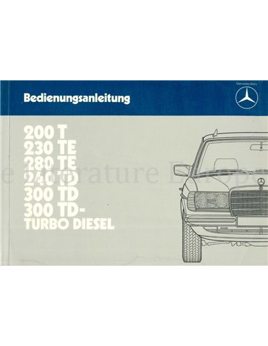 1983 MERCEDES BENZ E KLASSE T INSTRUCTIEBOEKJE DUITS