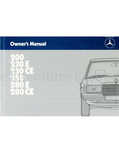 1983 MERCEDES BENZ E KLASSE INSTRUCTIEBOEKJE ENGELS