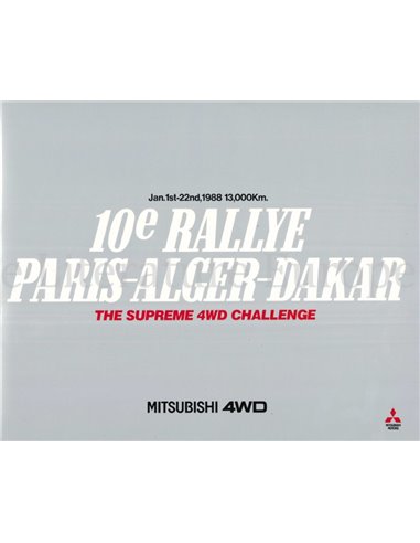 10E RALLYE PARIS-ALGER-DAKAR, THE SUPREME 4WD CHALLENGE