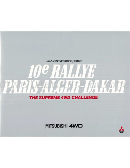 10E RALLYE PARIS-ALGER-DAKAR, THE SUPREME 4WD CHALLENGE