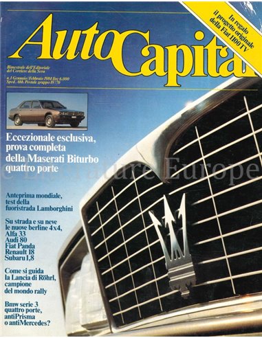 1984 AUTOCAPITAL MAGAZINE 01 ITALIAN