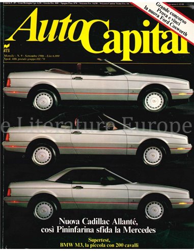1986 AUTOCAPITAL MAGAZINE 09 ITALIAN