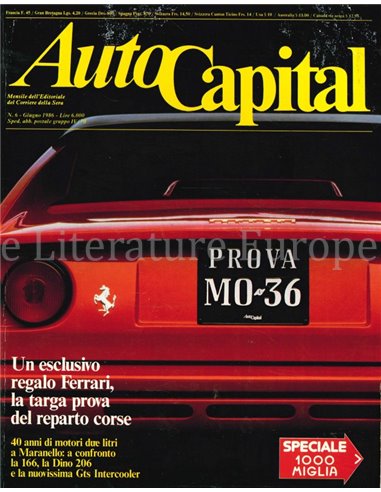 1986 AUTOCAPITAL MAGAZINE 06 ITALIAN
