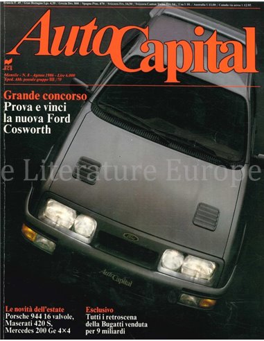 1986 AUTOCAPITAL MAGAZINE 08 ITALIAN