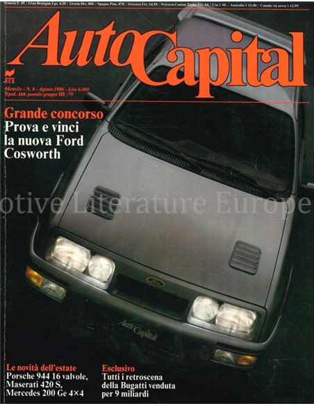 1986 AUTOCAPITAL MAGAZINE 08 ITALIAN