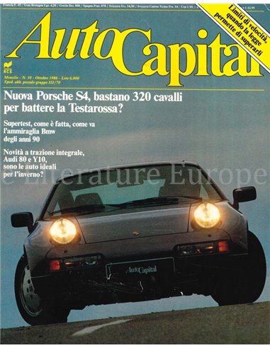 1986 AUTOCAPITAL MAGAZINE 10 ITALIAN
