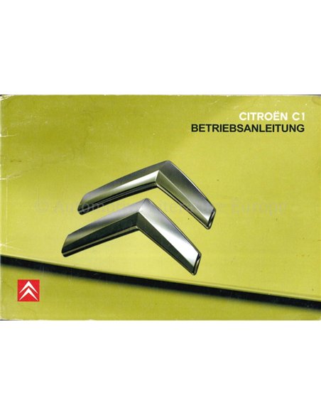 2005 CITROËN C1 OWNERS MANUAL GERMAN