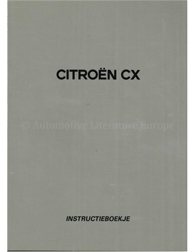 198? CITROEN BX INSTRUCTIEBOEKJE NEDERLANDS