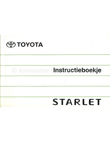 1995 TOYOTA STARLET OWNERS MANUAL DUTCH