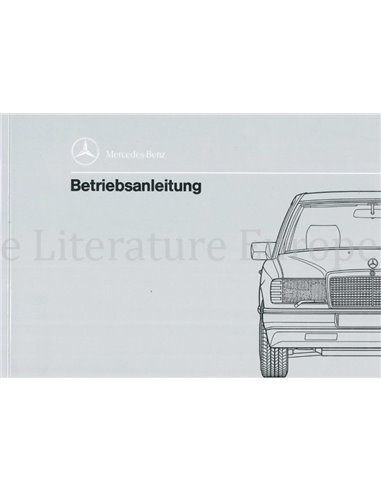 1991 MERCEDES BENZ E CLASS DIESEL OWNERS MANUAL GERMAN