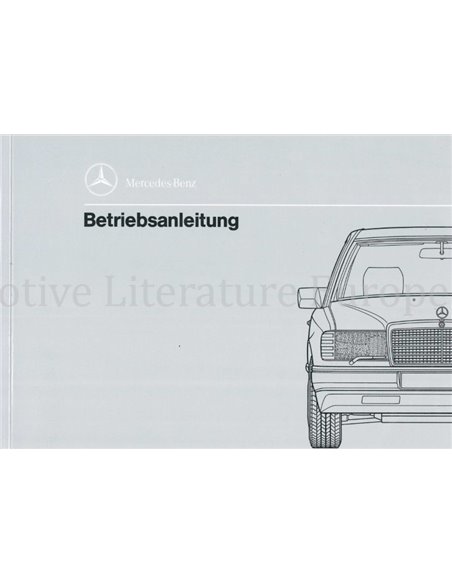 1991 MERCEDES BENZ E KLASSE DIESEL INSTRUCTIEBOEKJE DUITS