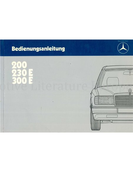 1985 MERCEDES BENZ E KLASSE INSTRUCTIEBOEKJE DUITS