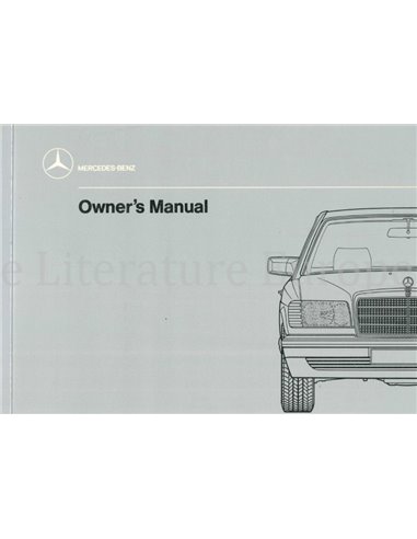 1989 MERCEDES BENZ S CLASS OWNERS MANUAL ENGLISH
