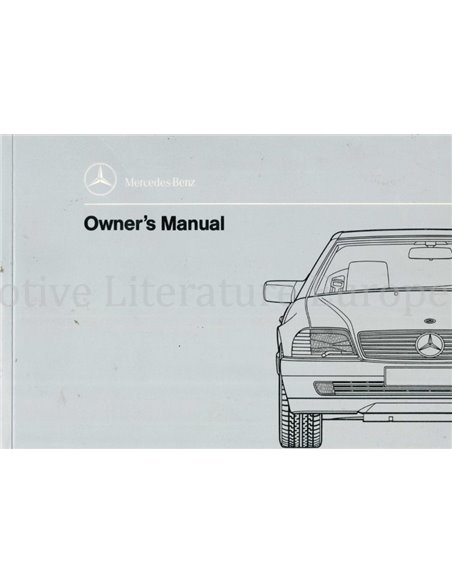 1991 MERCEDES BENZ SL KLASSE INSTRUCTIEBOEKJE ENGELS