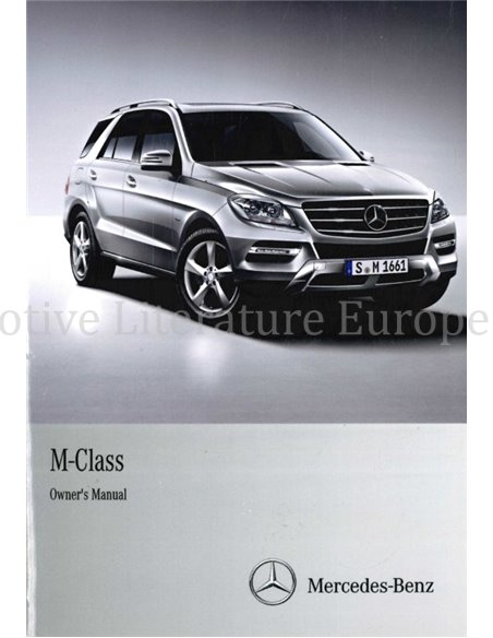 2012 MERCEDES BENZ M KLASSE INSTRUCTIEBOEKJE ENGELS