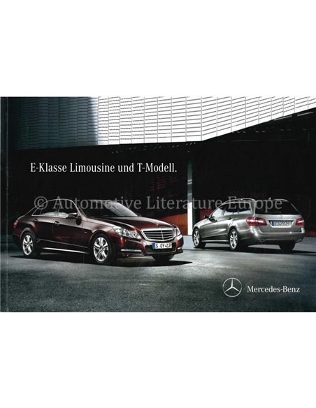 2010 MERCEDES BENZ E-CLASS SALOON AND ESTATE BROCHURE GERMAN