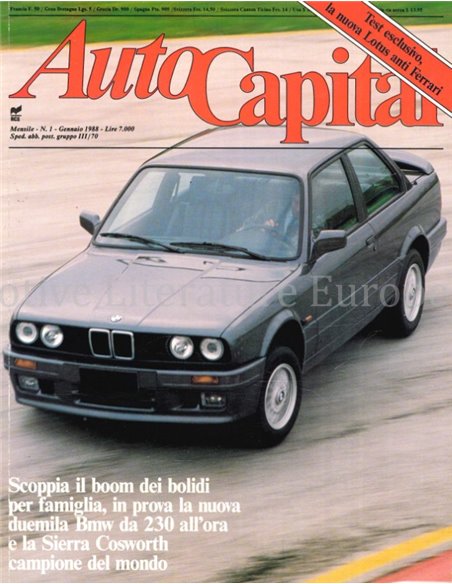 1988 AUTOCAPITAL MAGAZINE 01 ITALIENISCH
