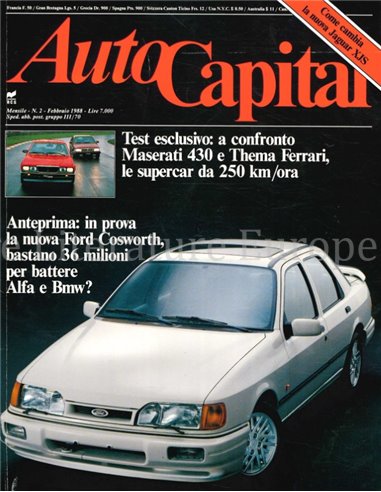 1988 AUTOCAPITAL MAGAZINE 02 ITALIAN
