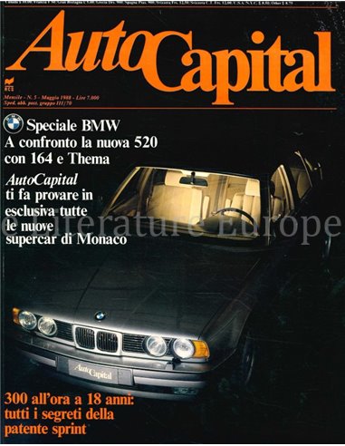 1988 AUTOCAPITAL MAGAZINE 05 ITALIAN
