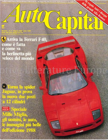 1988 AUTOCAPITAL MAGAZINE 06 ITALIENISCH