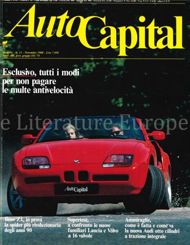 1988 AUTOCAPITAL MAGAZINE 11 ITALIAN