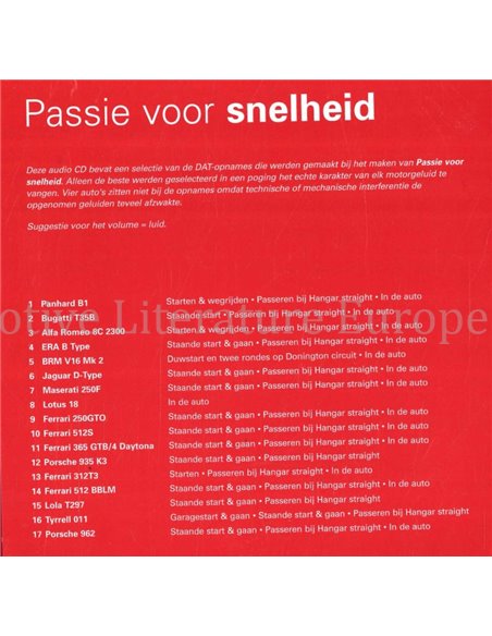 PASSIE VOOR SNELHEID, EENENTWINTIG KLASSIEKE AUTOMOBIELEN UIT EEN EEUW AUTORENSPORT