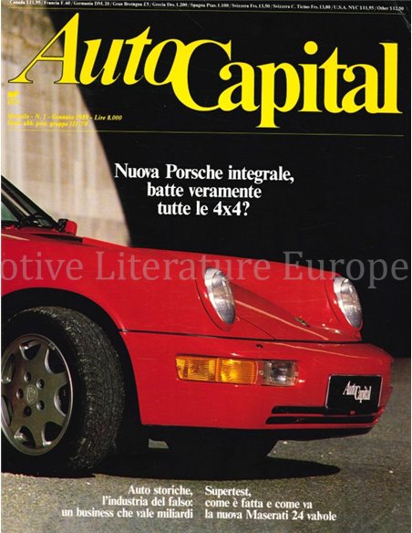 1989 AUTOCAPITAL MAGAZINE 01 ITALIAANS