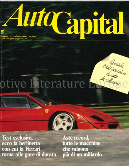 1989 AUTOCAPITAL MAGAZINE 06 ITALIAANS