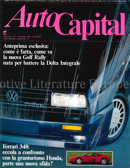 1989 AUTOCAPITAL MAGAZINE 09 ITALIAN