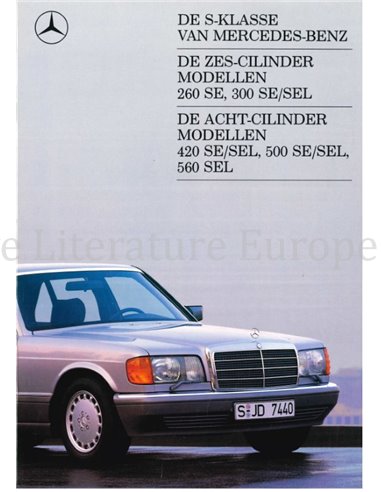 1988 MERCEDES BENZ S KLASSE BROCHURE NEDERLANDS