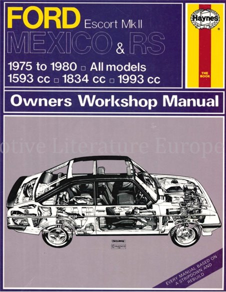 1975-1980 FORD ESCORT MK II, MEXICO & RS REPAIR MANUAL ENGLISH