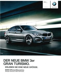 2013 BMW 3 SERIES GRAN TURISMO BROCHURE GERMAN