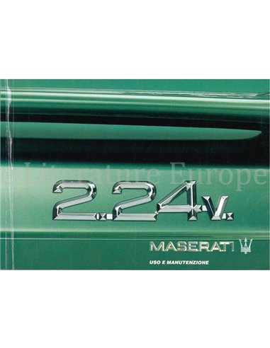 1992 MASERATI 2.24V OWNERS MANUAL ITALIAN