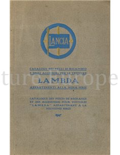 1931 LANCIA LAMBDA (SERIES IX) ONDERDELEN CATALOGUS ITALIAANS