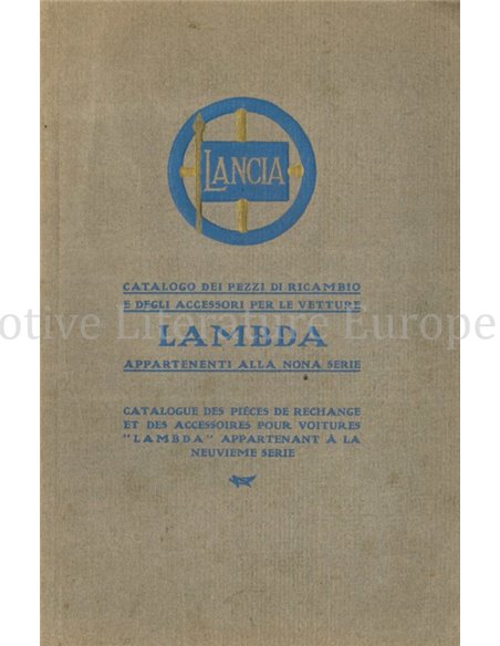 1931 LANCIA LAMBDA (SERIES IX) ERSATZTEILKATALOG ITALIENISCH