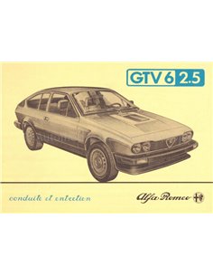 1983 ALFA ROMEO GTV6 2.5 BETRIEBSANLEITUNG FRANZÖSISCH