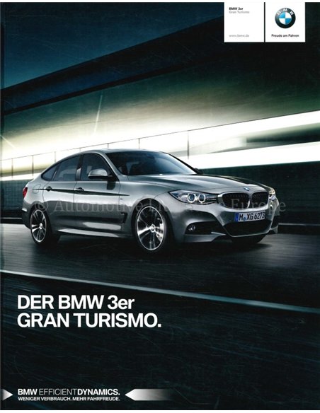 2015 BMW 3 SERIES GRAN TURISMO BROCHURE GERMAN