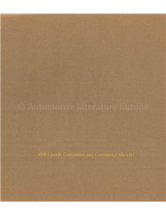 1970 LINCOLN CONTINENTAL  BROCHURE ENGLISH (US)