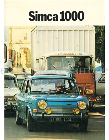 1974 SIMCA 1000 BROCHURE NEDERLANDS