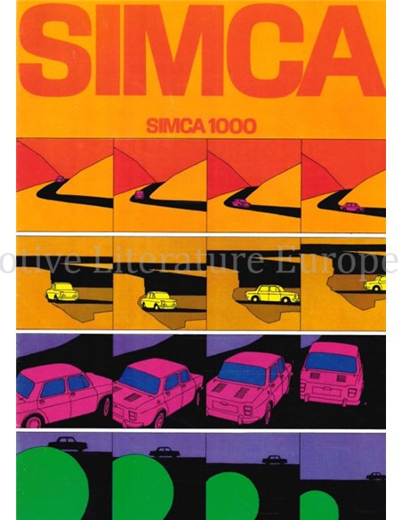 1969 SIMCA 1000 BROCHURE DUTCH