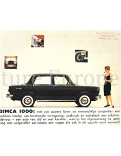 1963 SIMCA 1000 PROSPEKT NIEDERLÄNDISCH
