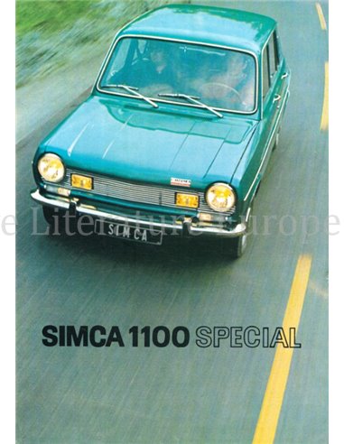 1970 SIMCA 1100 SPECIAL BROCHURE NEDERLANDS