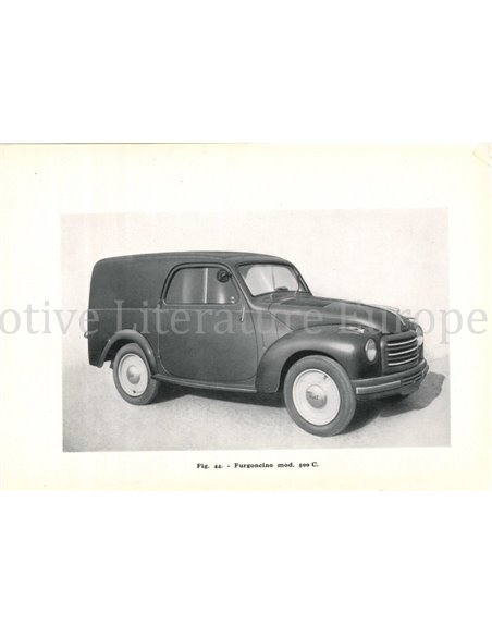 1954 FIAT 500 C BETRIEBSANLEITUNG ITALENISCH