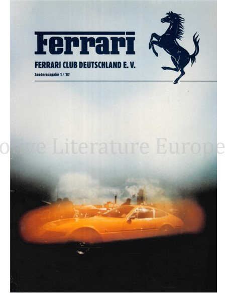 SONDERAUSGABE 1 / '87 FERRARI CLUB DEUTSCHLAND MAGAZINE DUITS