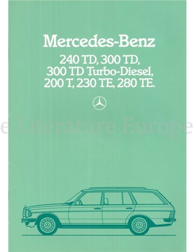 1983 MERCEDES BENZ E KLASSE T PROSPEKT DEUTSCH