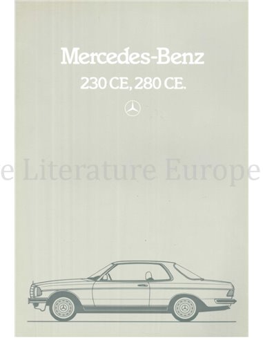 1982 MERCEDES BENZ E CLASS COUPE BROCHURE DUTCH