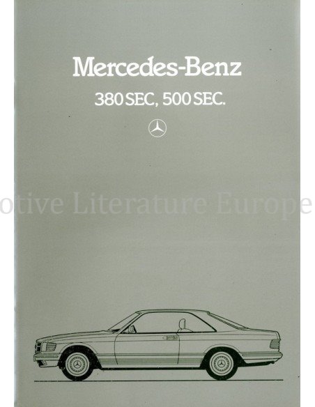 1983 MERCEDES BENZ S KLASSE COUPE PROSPEKT NIEDERLÄNDISCH