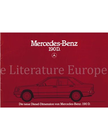 1983 MERCEDES BENZ 190D BROCHURE DUITS