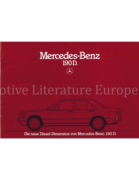 1983 MERCEDES BENZ 190D PROSPEKT DEUTSCH