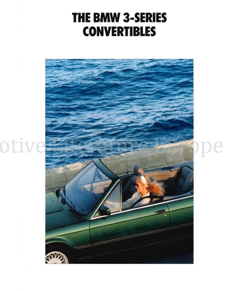 1990 BMW 3 SERIE CABRIOLET BROCHURE ENGELS (USA)